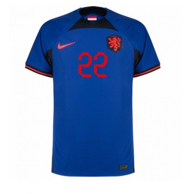 Fotballdrakt Herre Nederland Denzel Dumfries #22 Bortedrakt VM 2022 Kortermet